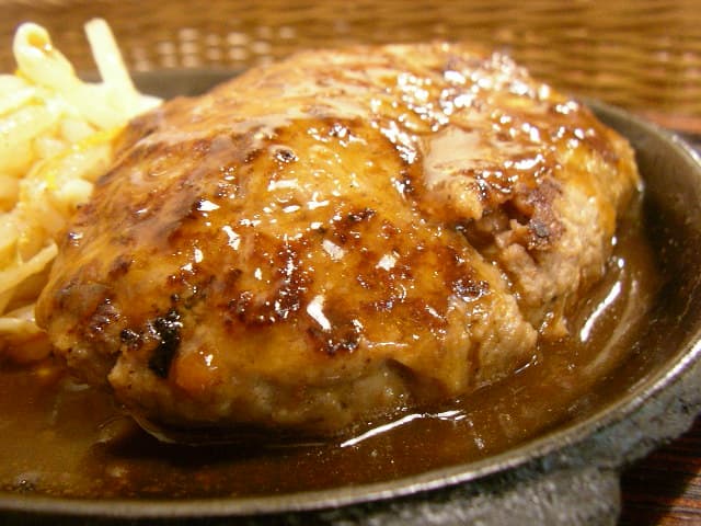 A plate of hamburg steak